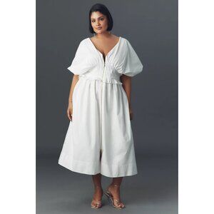 Anthropologie White Midi Dress
